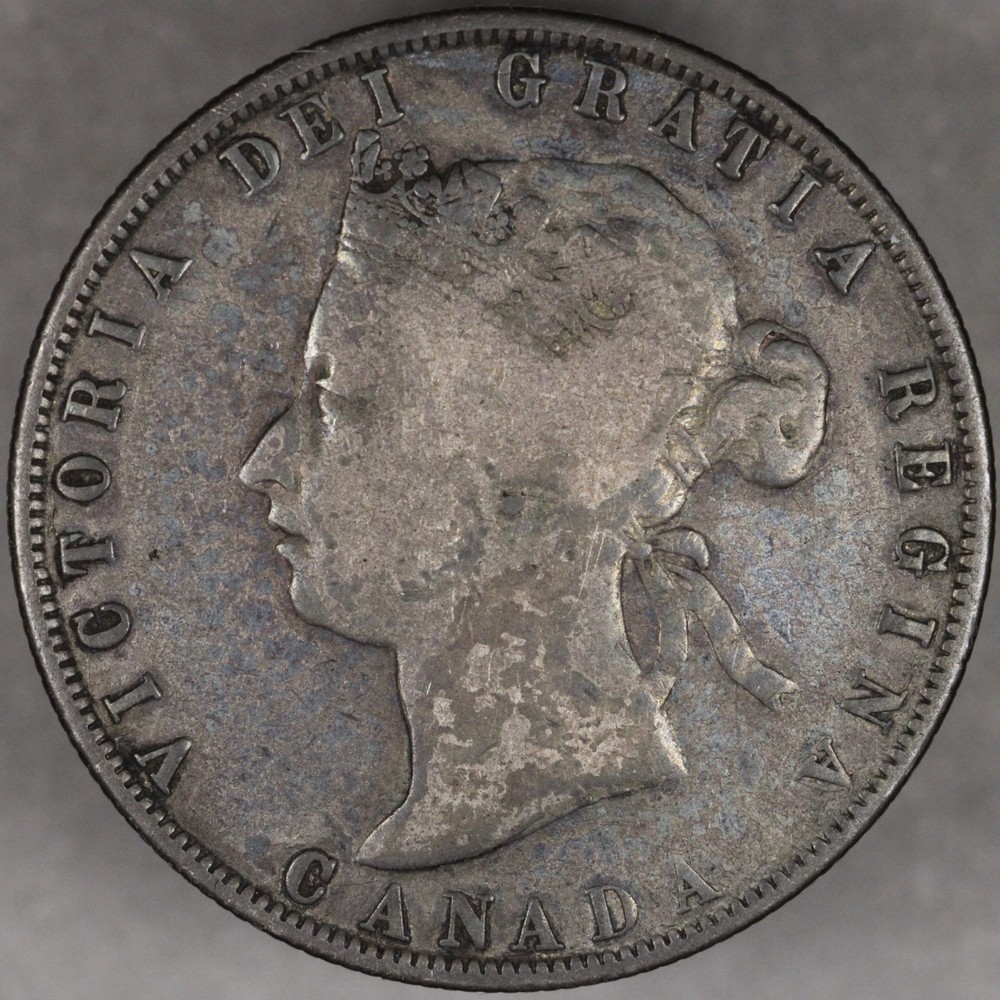 1872 H Canada Silver 50 Cents