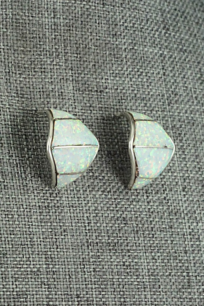 Opalite & Sterling Silver Earrings - Andrew Enrico