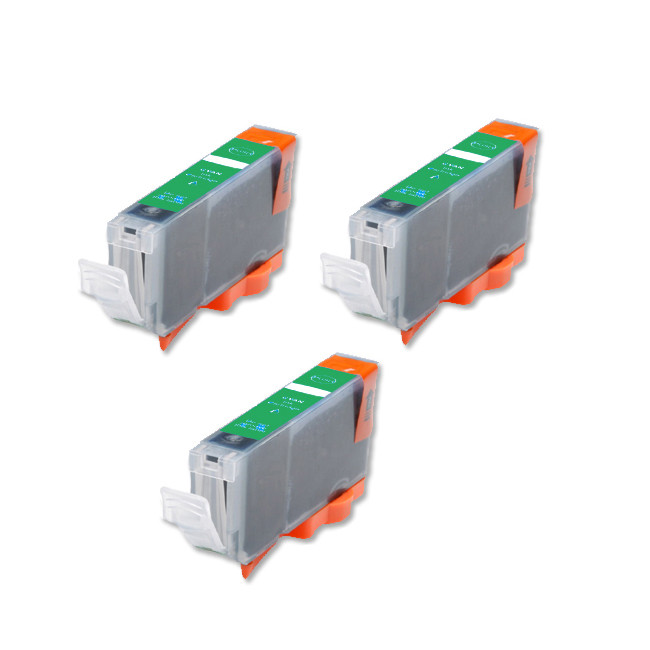 3 GREEN Replacement Ink Cartridge + chip for CLI-8G Pro9000 Mark II