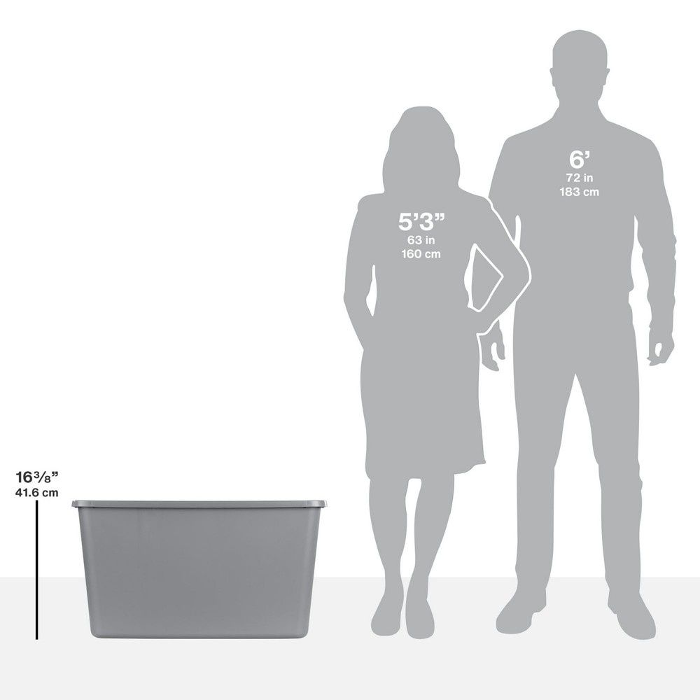 Extra Large Storage Bin, 30 Gallon Plastic Storage Container with Snap-On Lid.