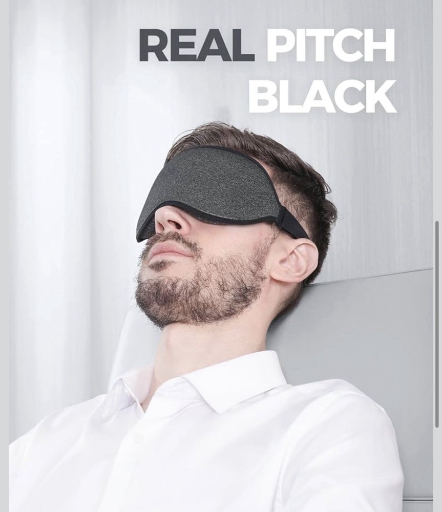 MZOO Luxury Sleep Mask for Back, Side Sleeper, Complete Light Blocking Sleeping
