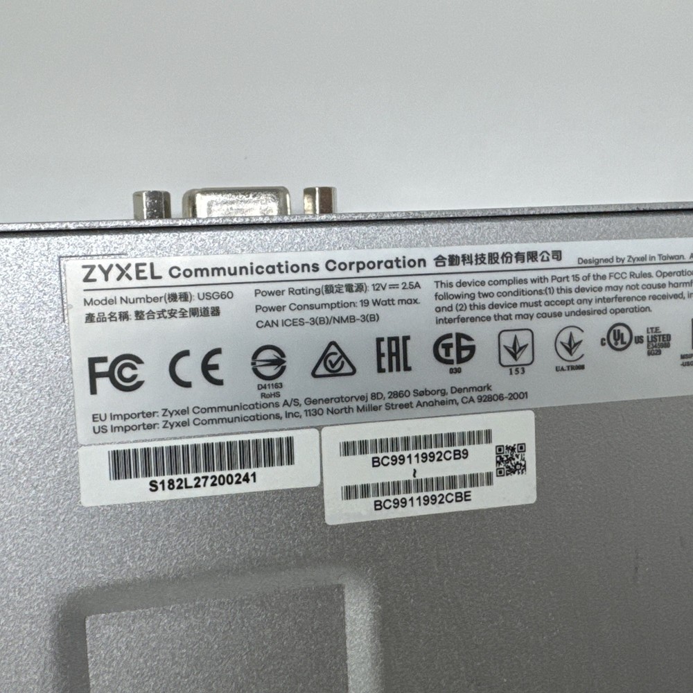 ZyXEL USG60 Unified Security Gateway Unit Only