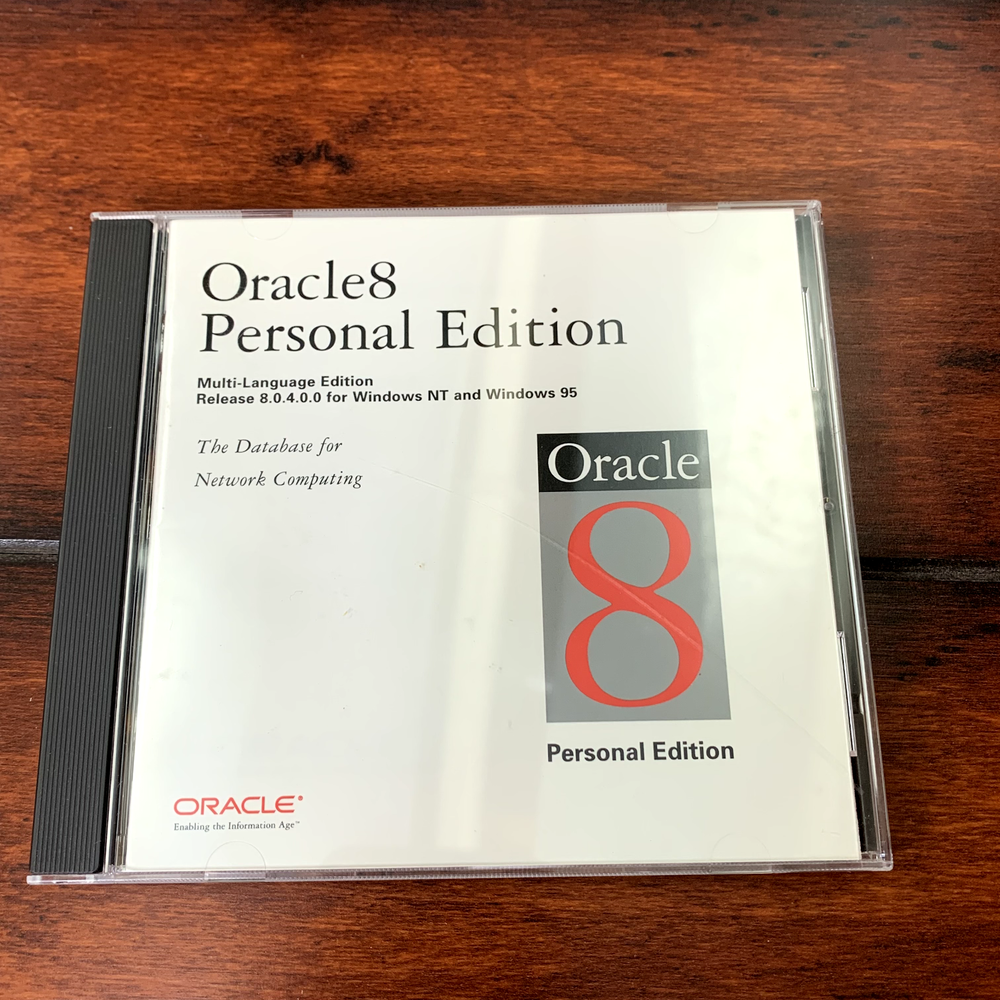 Oracle8 Oracle 8 Personal Edition Windows NT 95 Software VTG Big Box
