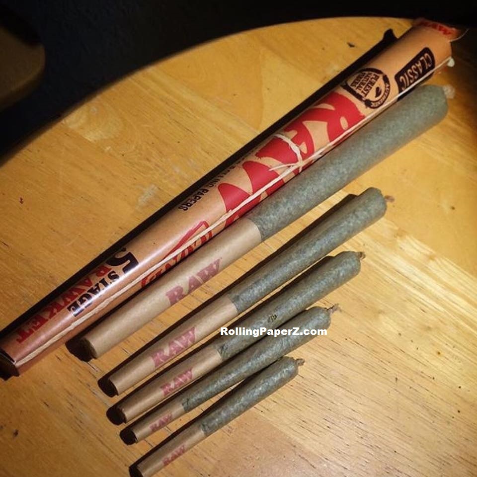 RAW "RAWket" FIVE CONE KIT Rolling Papers - NEW Assorted SIZES PRE ROLLED CONES