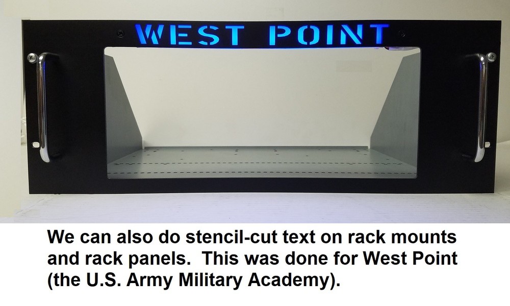 1U RACK PANEL Custom Made to Order with any text NAME/LOGO/CALLSIGN