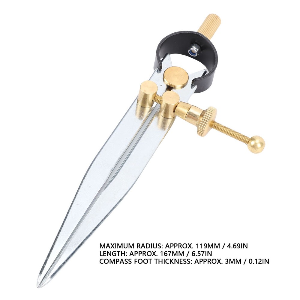 Adjustable Lockable Spring Wing Divider Caliper For Geometry Drawing Premium