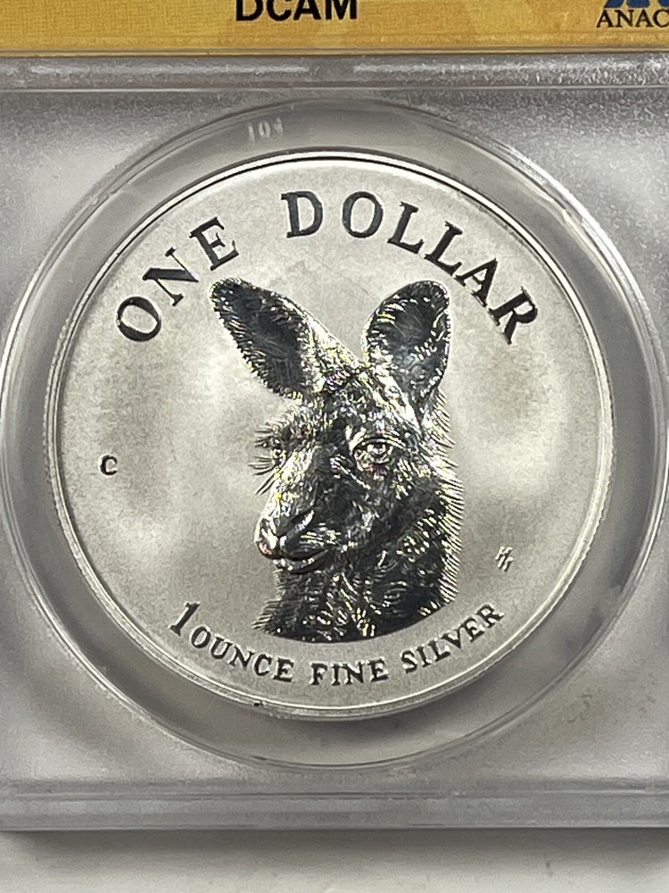 1995 C Australia Kangaroo Silver Dollar : ANACS MS69DCAM