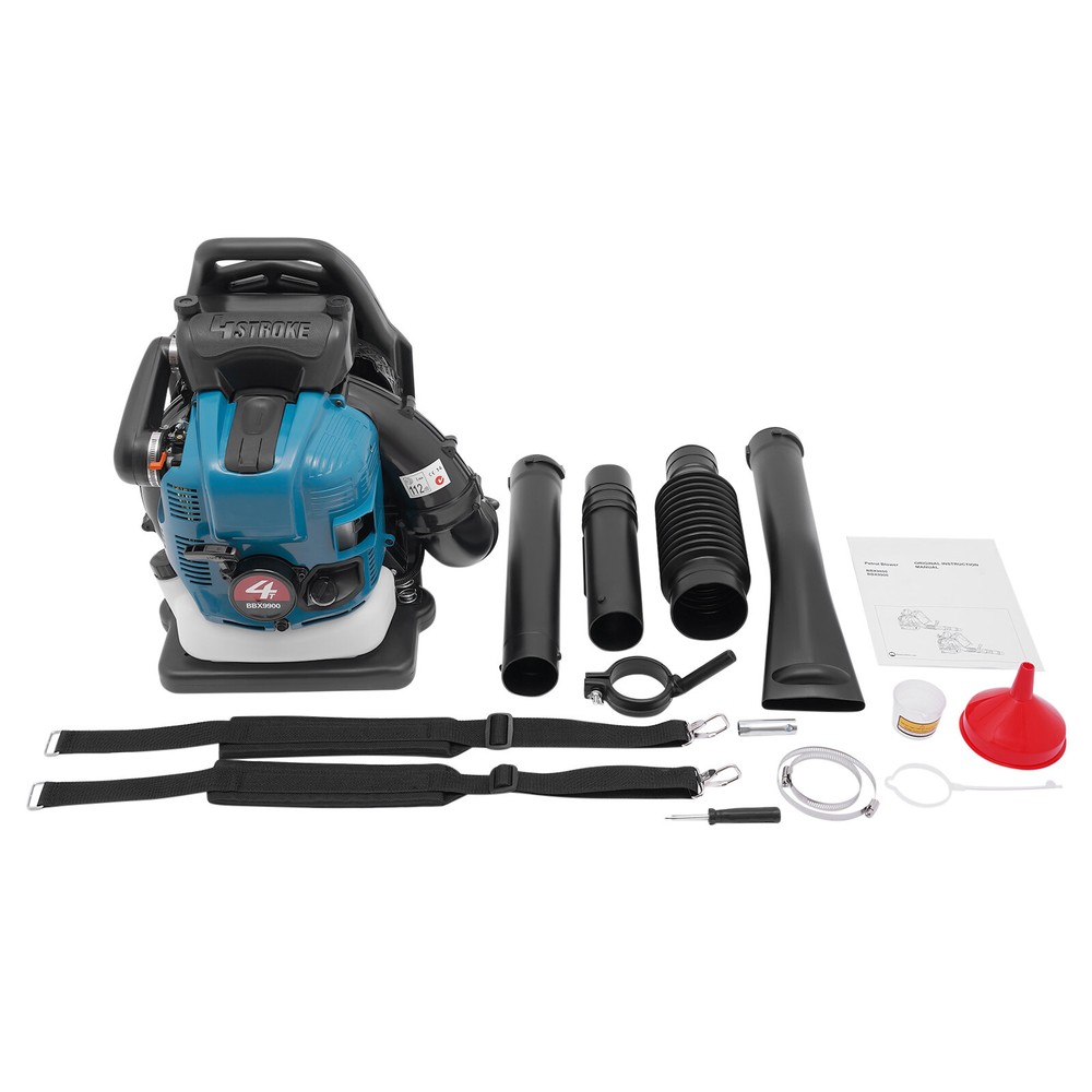 75.6CC 4-Stroke Gas Backpack Leaf Blower with Adjustable Speed and Comfort