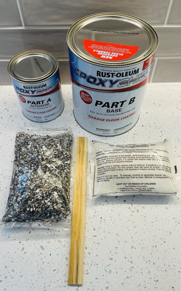 RUST-OLEUM 251966 EPOXY SHIELD TAN GARAGE FLOOR PAINT KIT 250 Sq Ft Coverage
