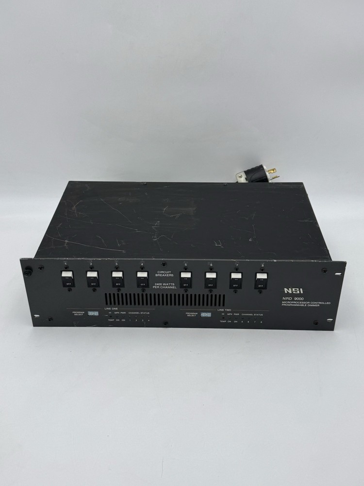 NSI NRD 9000 Microprocessor Controlled Programmable DIMMER 8 channel Works
