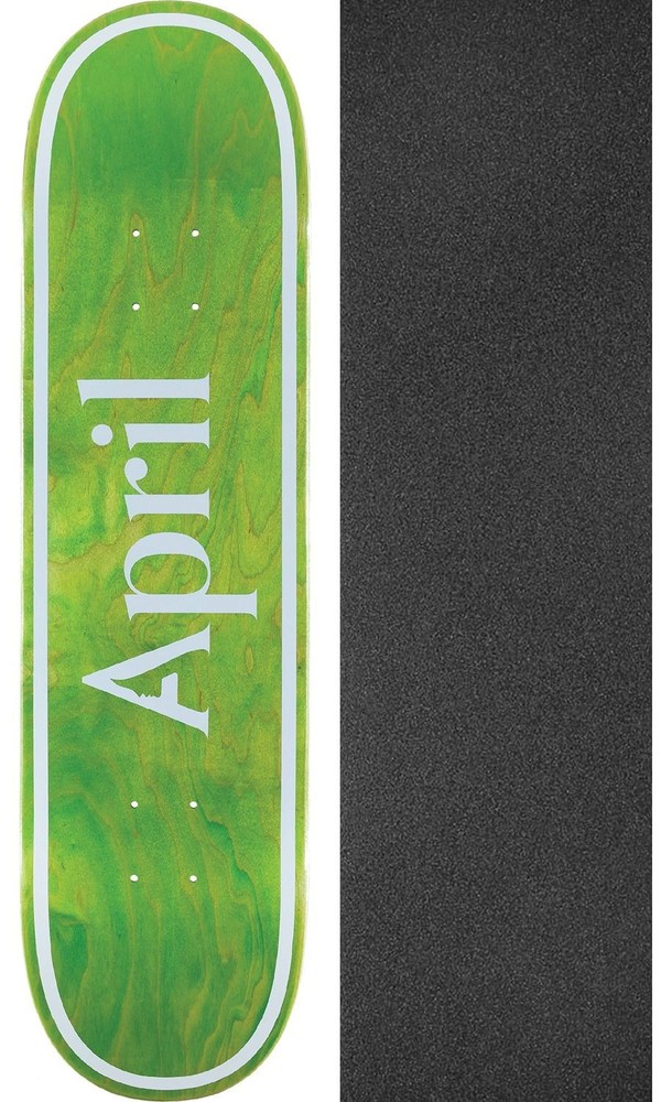 April Skateboards OG Logo Invert Mini 7.25" Skateboard Deck + griptape