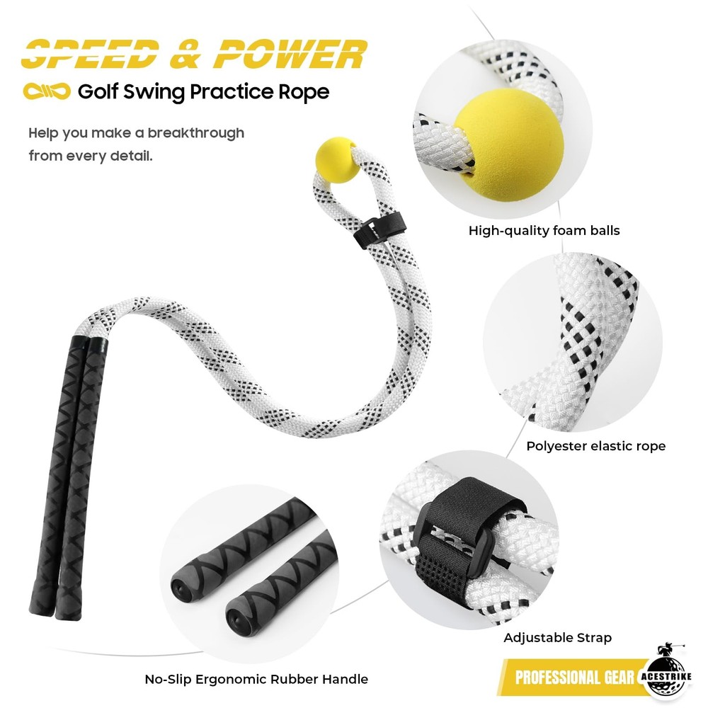 Golf Rope Swing Trainer, Golf Tyro Posture Corrector Professional Golf Traini...