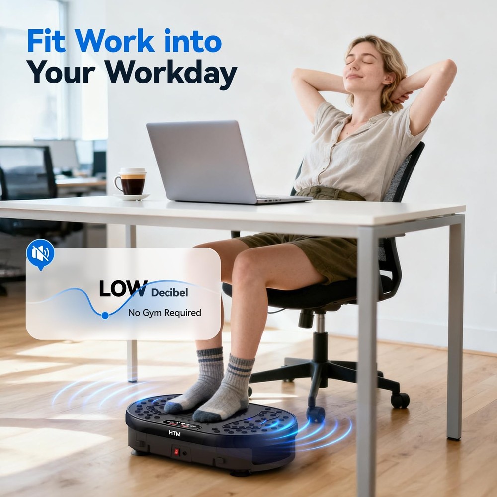 Vibration Plate Exercise Machine with 120 Speed Levels, 9 Program Modes and R...