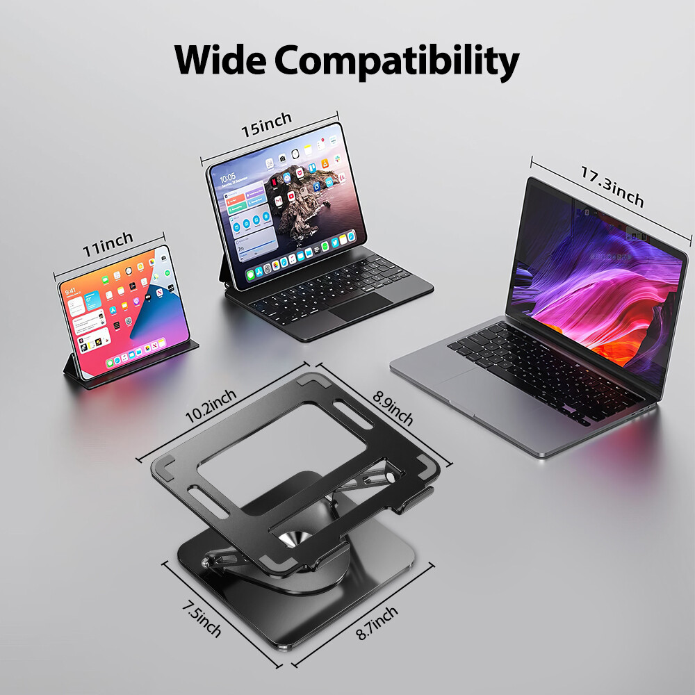 Adjustable Foldable Laptop Stand Aluminum Notebook Riser Computer Holder Desk