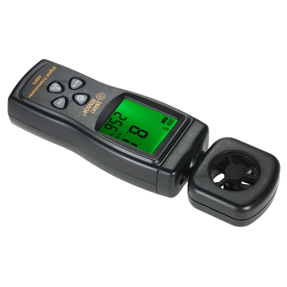 SMART SENSOR Anemometer LCD Digital Wind Speed Air Velocity Meter S2I3