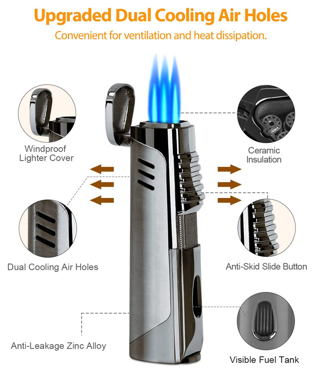 The Pinnacle Torch Lighter (Gun Metal)