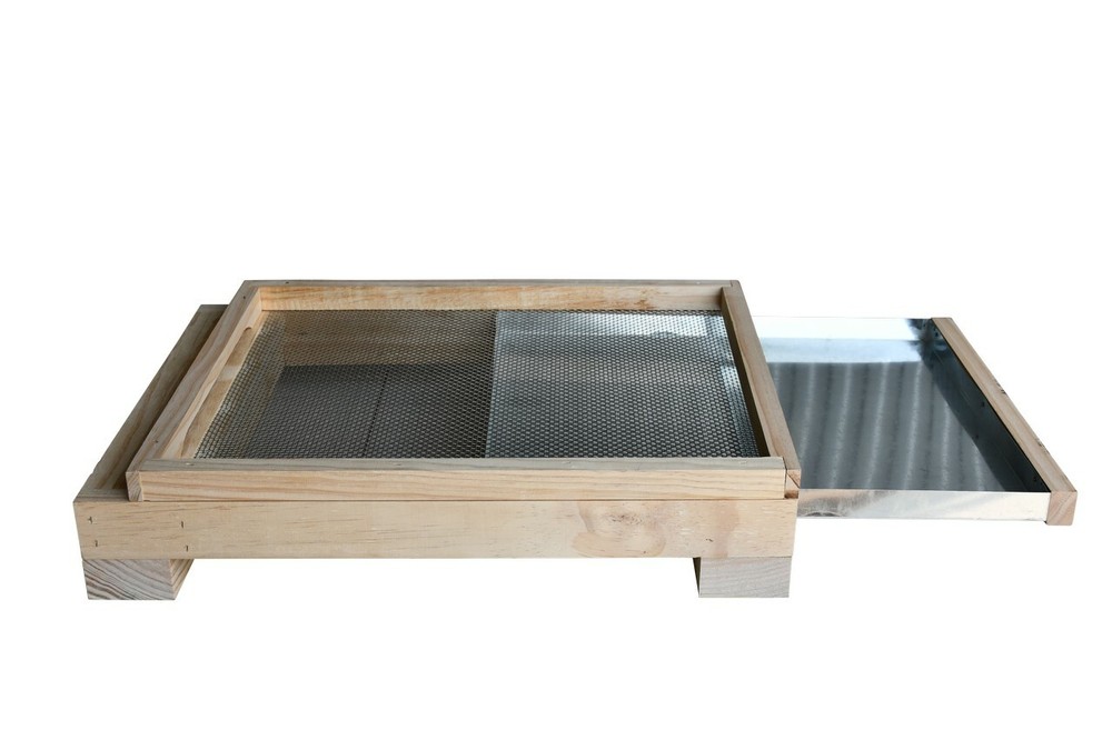 8/10 Frames Mesh Bottom Board Rubber Coated Feet With Beetle Trap