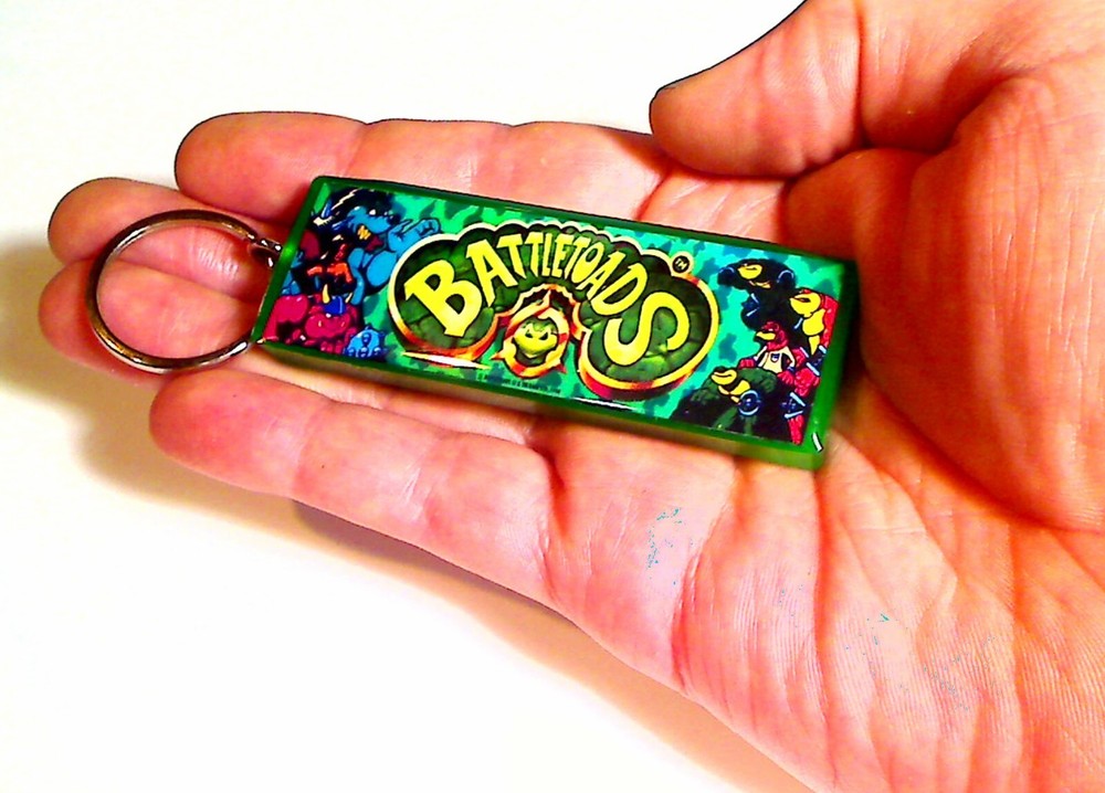 Battletoads Arcade Marquee Coin Door accessory Keychain