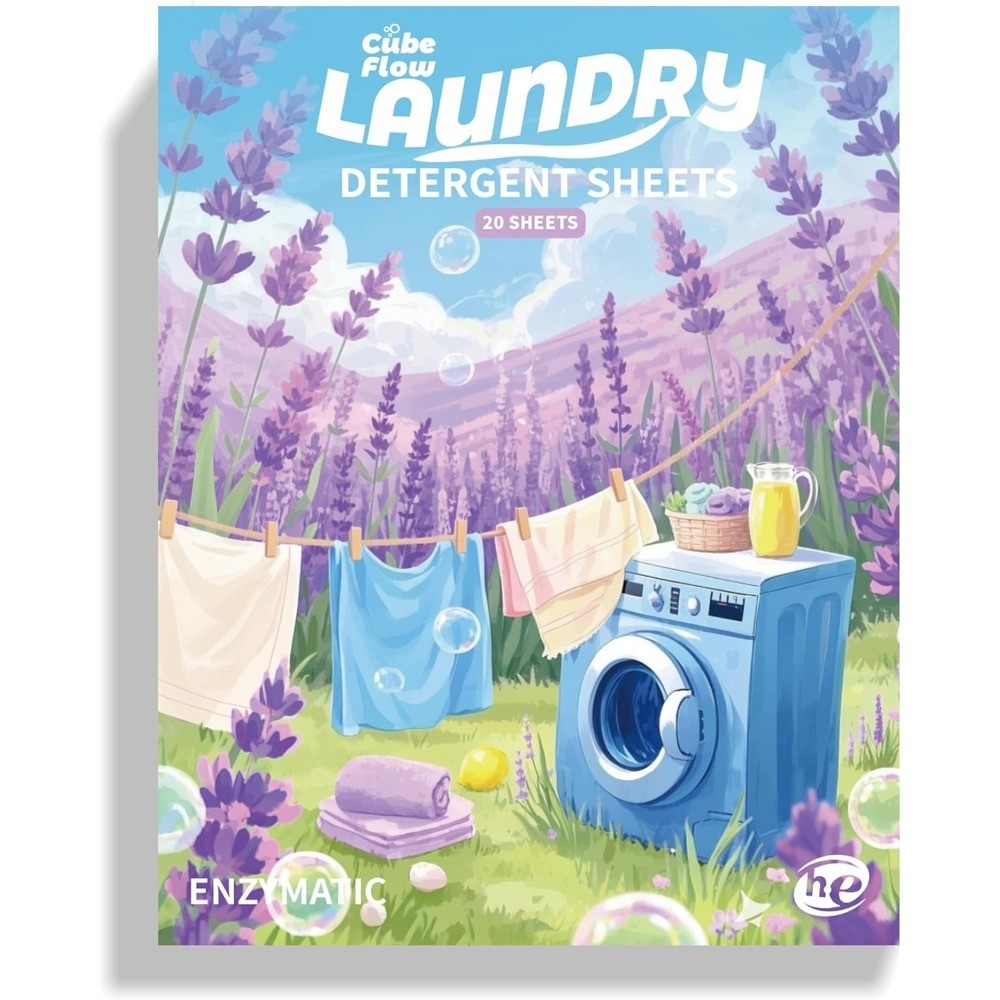 Laundry Detergent Sheets, Lavender Scent - 40 Loads |Effective & Eco-Conscious