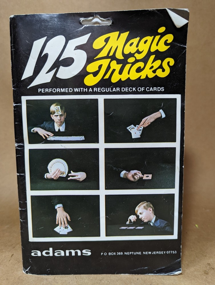 Adams 125 Magic Tricks Performed with Regular Deck of Cards 1976