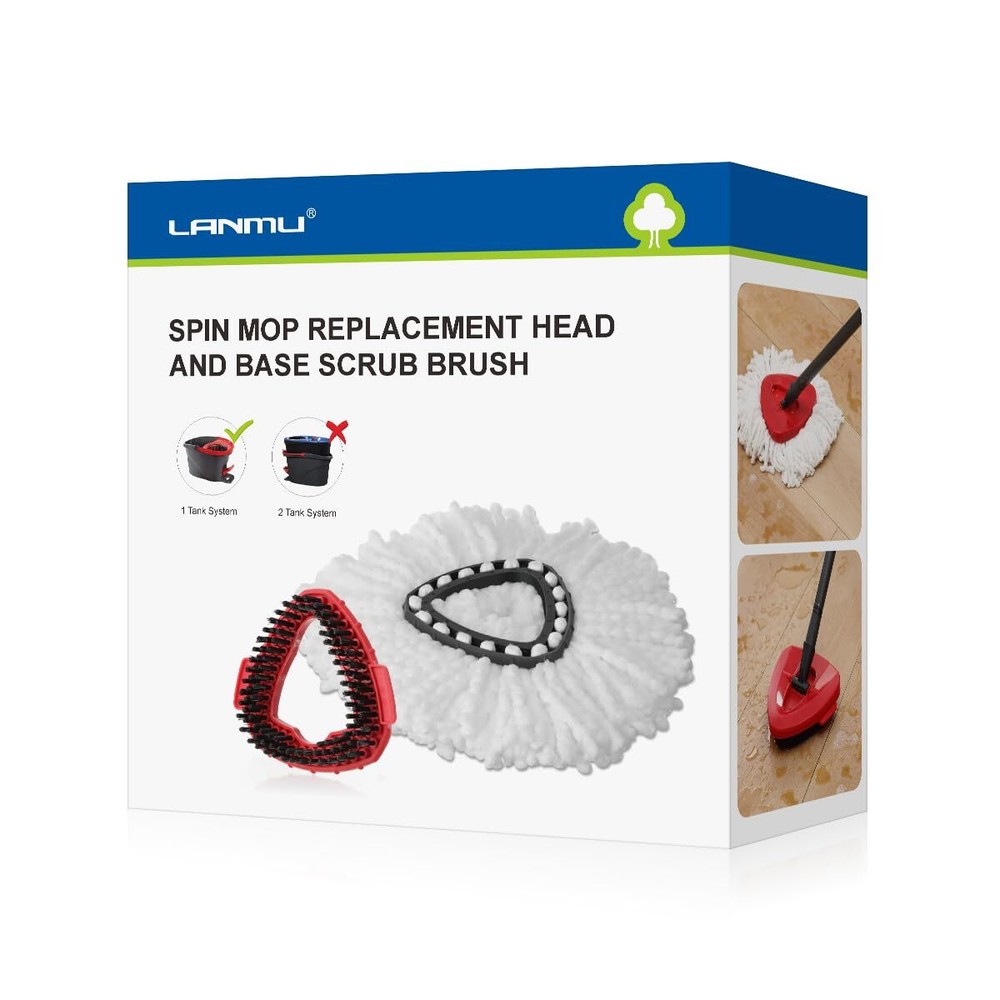 Replacement Microfiber Mop Head Easy Clean Wring Refill For O-Cedar Spin Mop