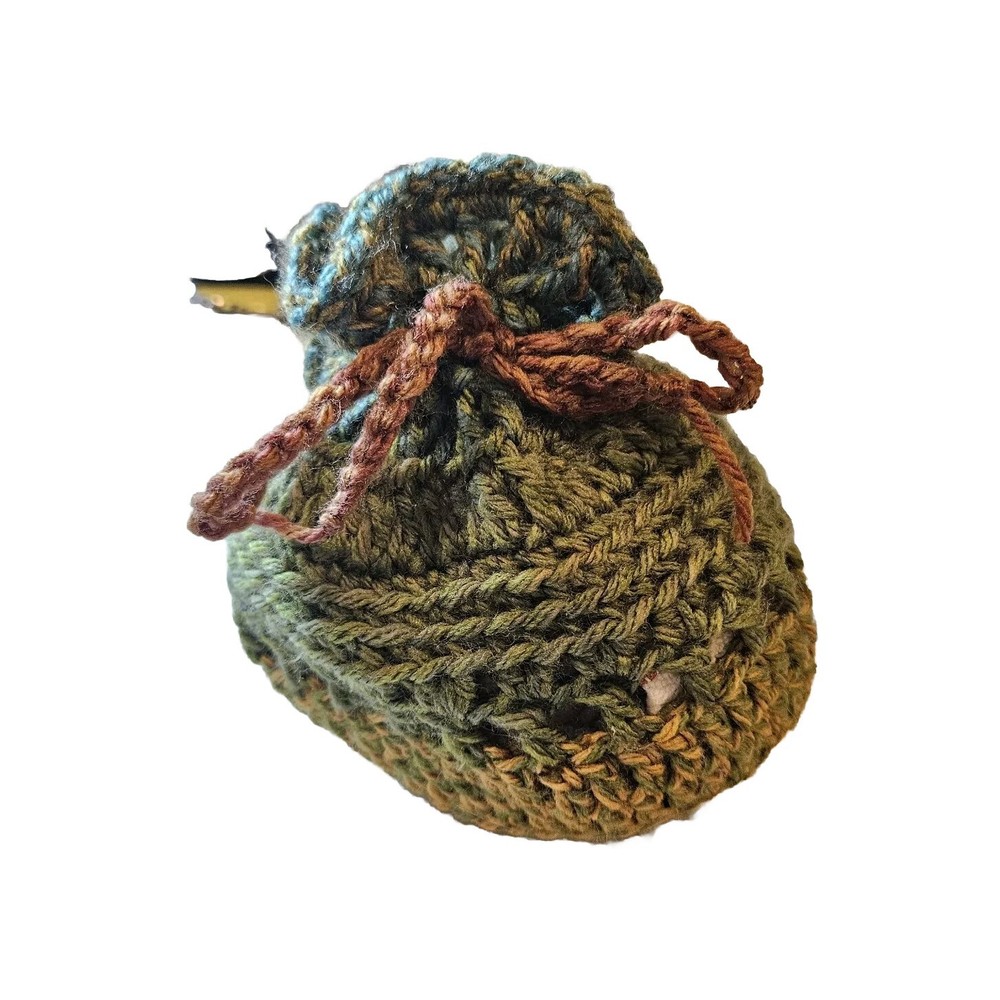 Hand Made Crochet Drawstring Trinket Bag