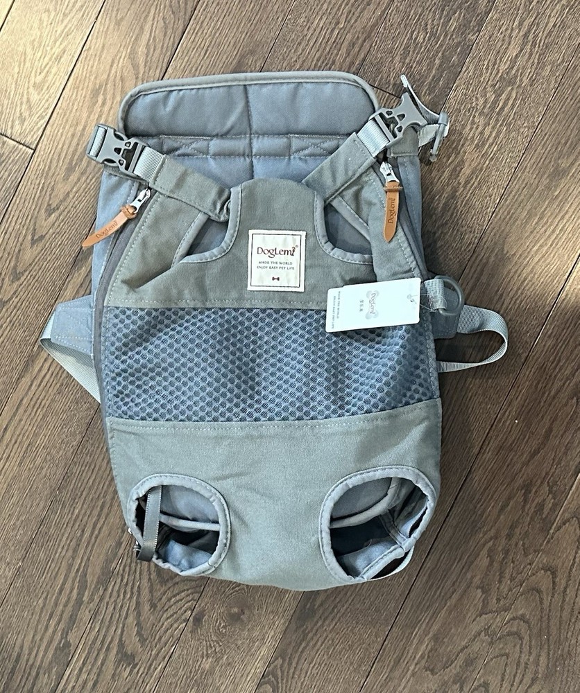 NWT DogLemi Dog Canvas Backpack Pet Carrier Breathable Mesh Adjustable Strap.