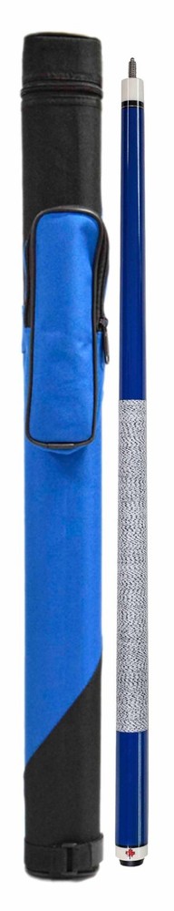 Package Set - Blue Pool Cue & 1x1 Two Tone Case.