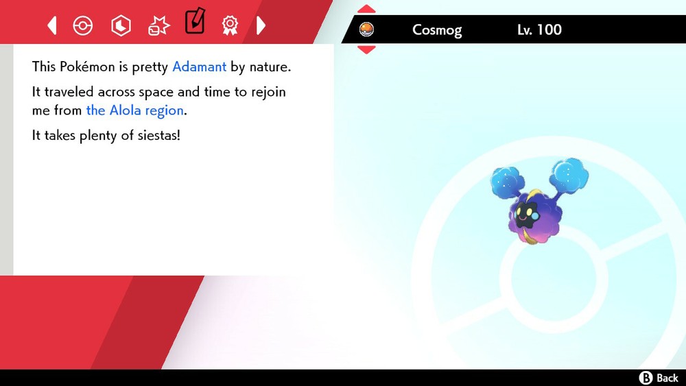 Cosmog Pokemon Sword and Shield 6IV