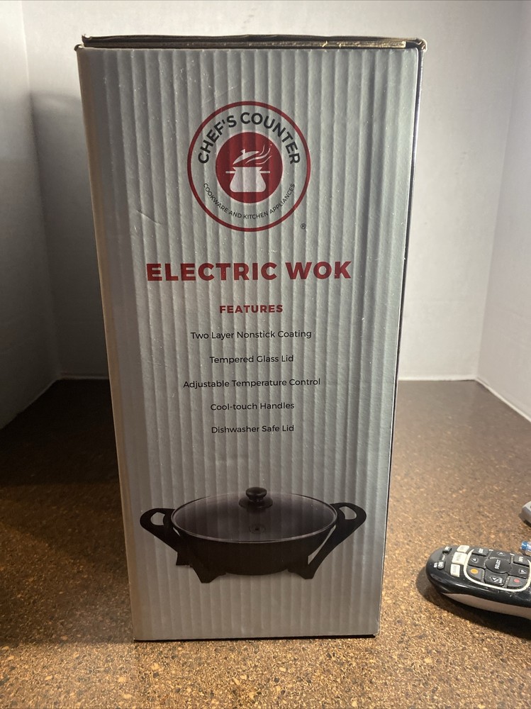 Chef's Counter Electric Wok CC-224 2 Layer Nonstick Coating