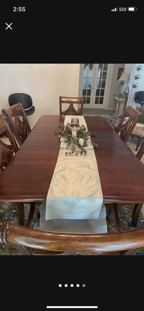 formal dining table set and cabinet