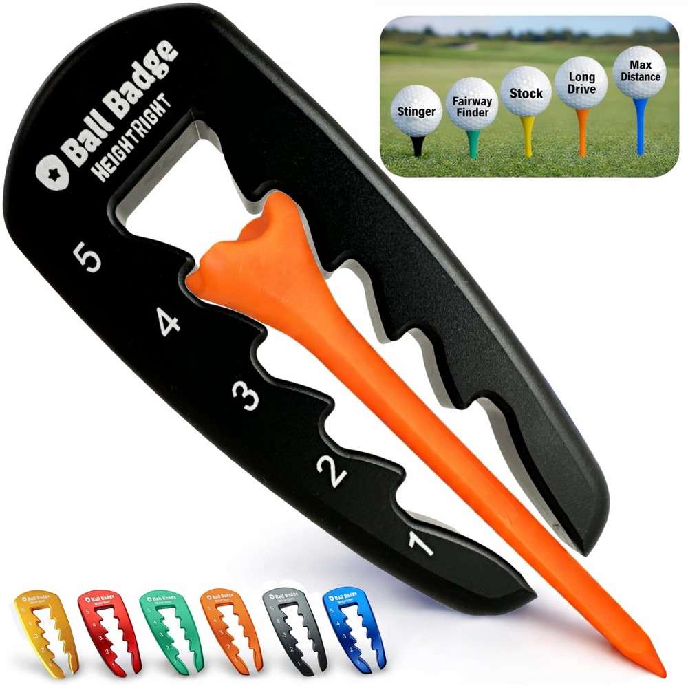 "Adjustable Golf Tee Height Tool  Precision Setter for Consistent Swings"