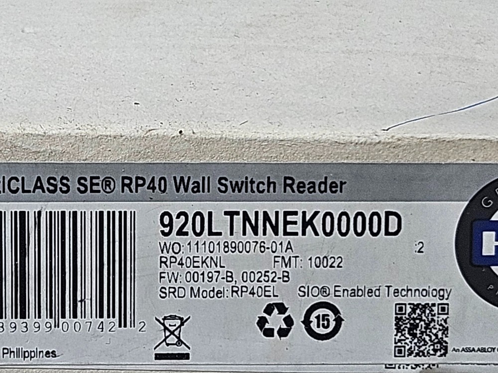 multiCLASS SE RP40 Wall Switch Reader - HID 920LTNNEK0000D