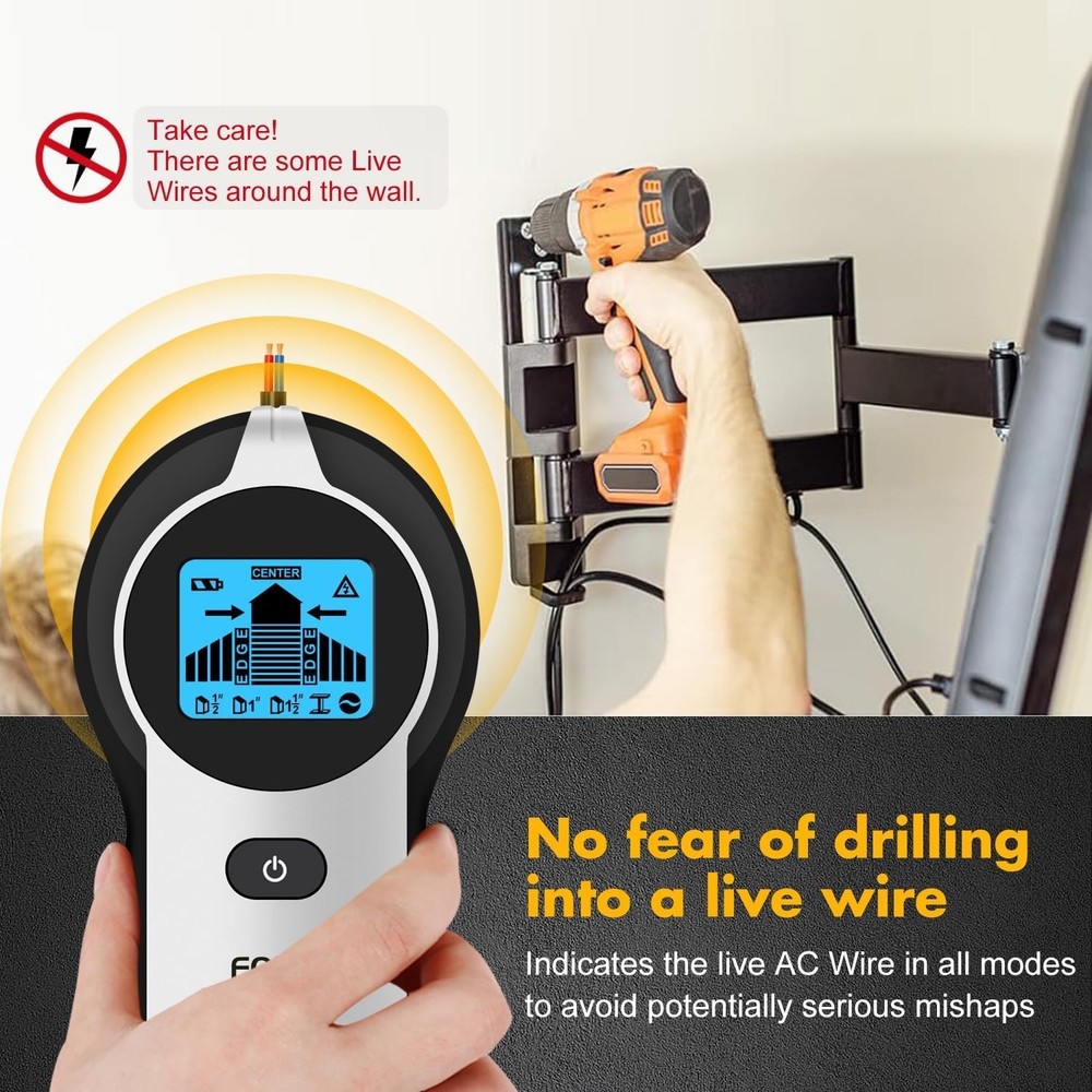 Stud Finder Wall Scanner 5 in 1 Upgraded Electronic with Blue