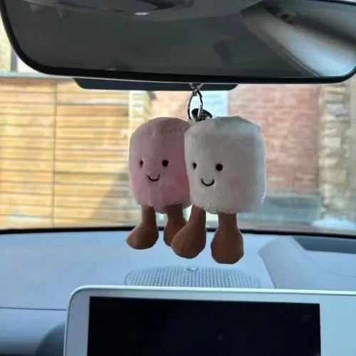 Amuseables Marshmallow Pair Keychain –Cotton Candy Two with dust bag