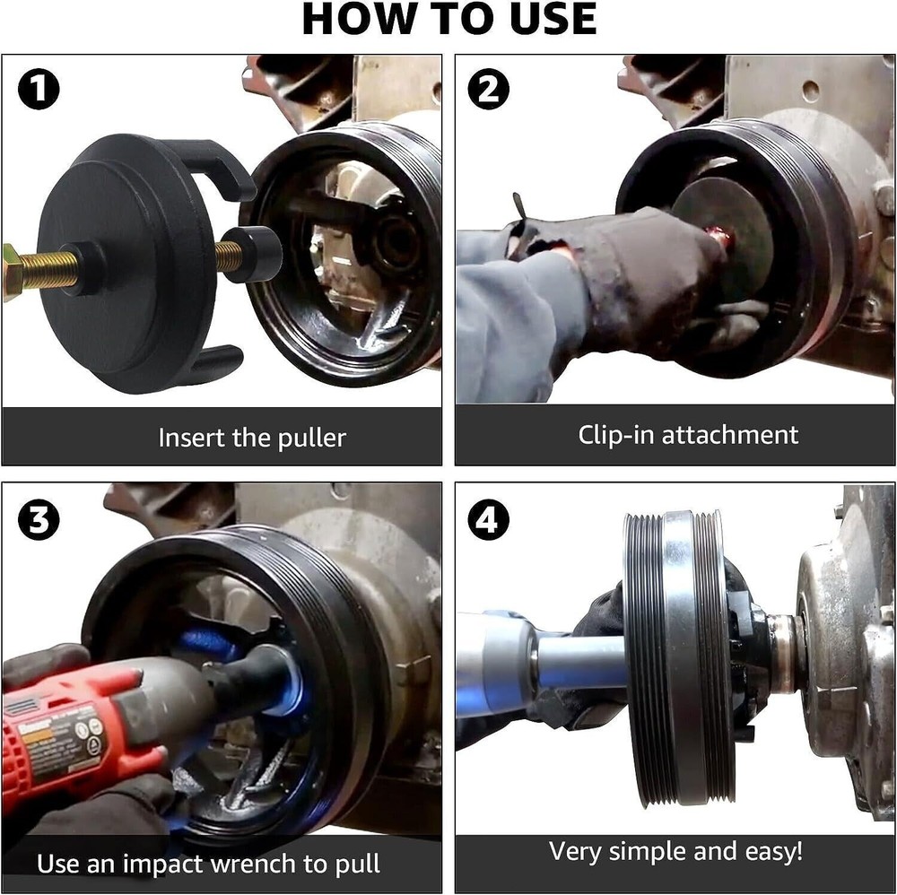 For GM Dodge Jeep Chrysler Harmonic Balancer Puller Crank Pulley Puller 25264