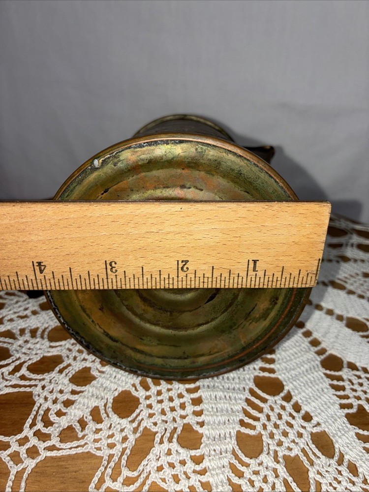 Vintage small percolator copper coffee pot READ Missing piece handle