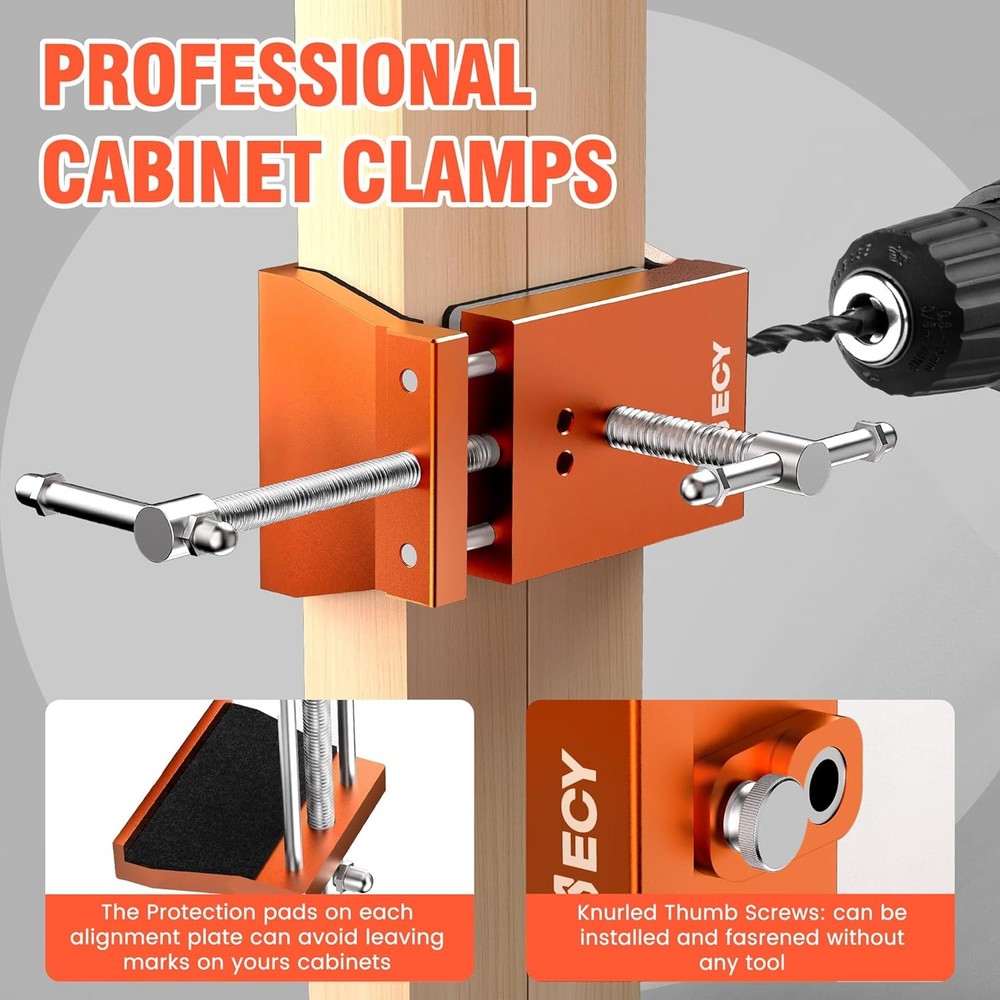 Cabinet Clamps 2 Pack Cabinet Face Frame Alignment Tool Anodized Aluminum Alloy