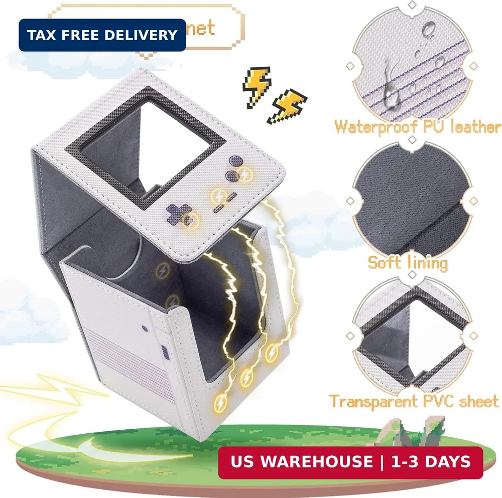 Retro Gaming Console Appearance MTG Deck Box with Commander Display, Card Deck C