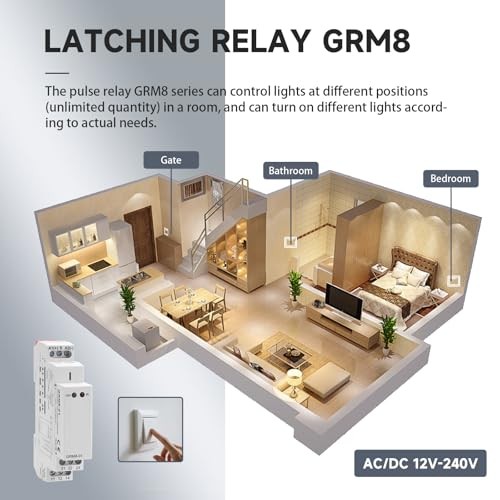Electronic Impulse Latching Relay, GRM8-01 16A Memory GRM8-01AC/DC12V~240V