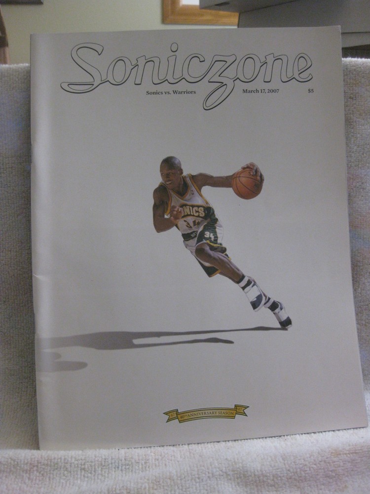 Seattle Supersonics Soniczone Magazine Game Program [Sonics vs. Warriors] 2007