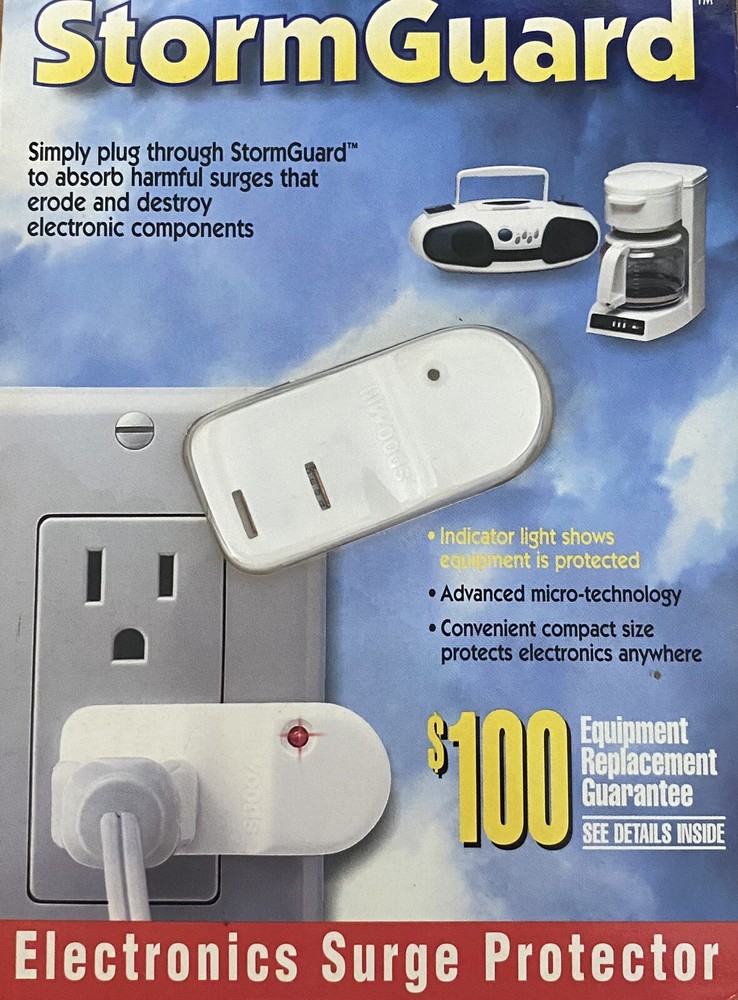 2 PACK Woods STORM GUARD ELECTRONICS SURGE PROTECTOR # 7461 Max 6000 Volts NEW