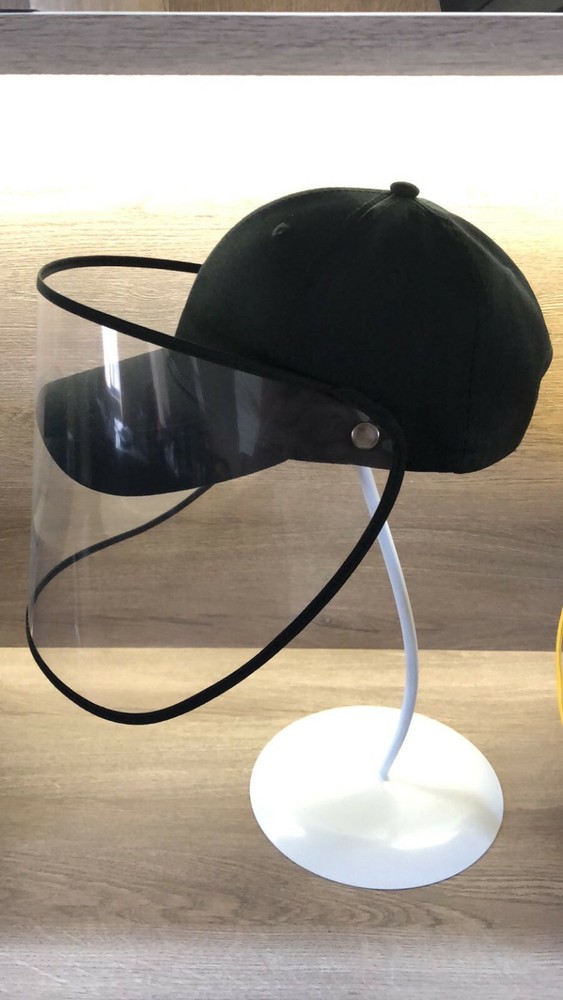 Baseball Cap/Hat with Detachable Protective Sneeze Guard Full Face Shield Visor