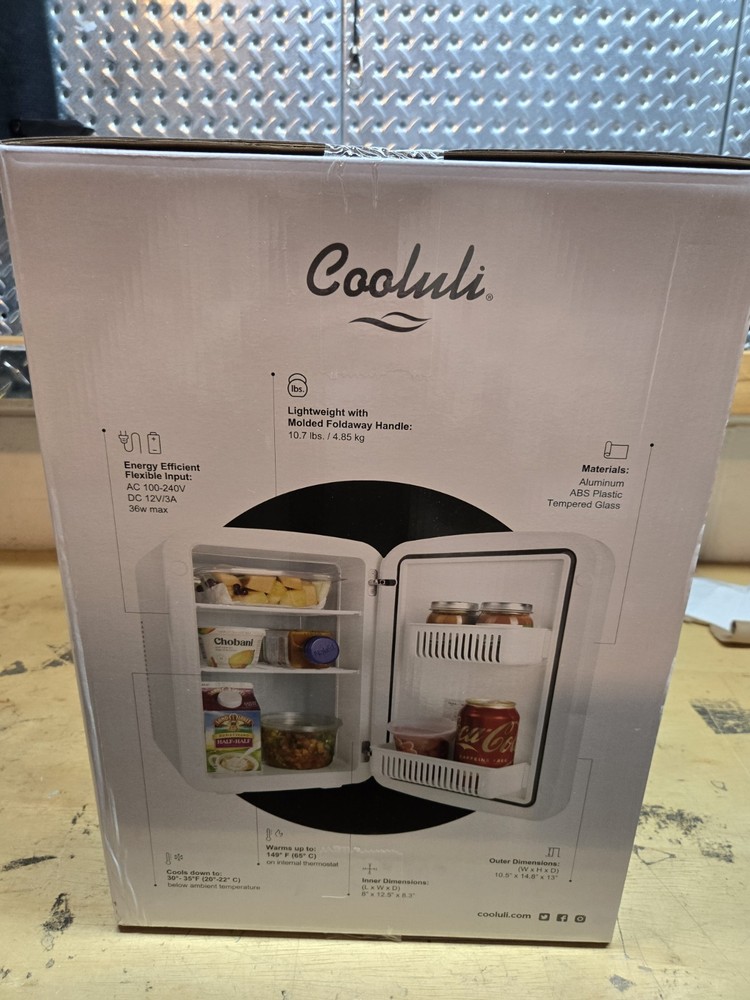 Cooluli - Infinity 0.53 CU. FT. Retro Mini Fridge - Blue - Open Box