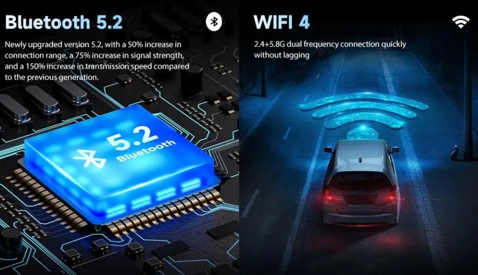 Wireless CarPlay & Android Auto USB Adapter, Plug & Play for iphone Android