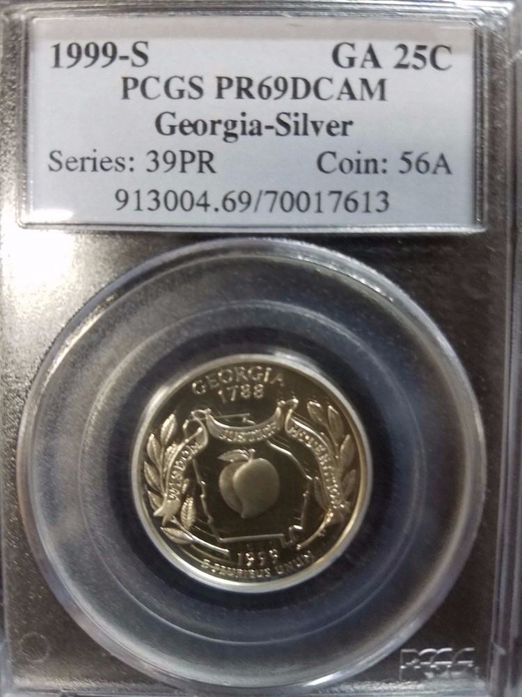 90% Silver Proof Georgia State Quarter PCGS PR69 DCAM