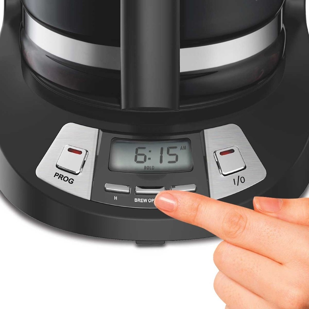 Hamilton Beach 46290 Programmable 12 Cup Coffee Maker Drip Brew Pause Black