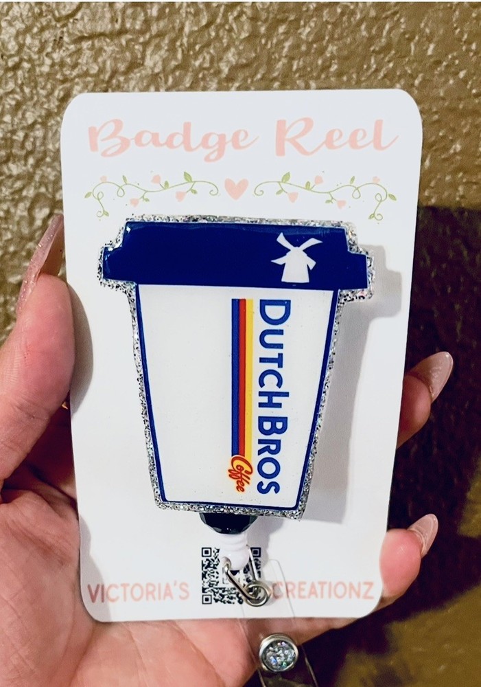 Dutch Bros badge reel