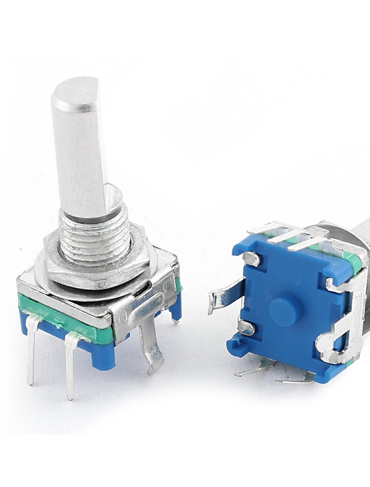 4 Pcs 5 Terminals 20 Points 360 Degree Rotary Encoder w Push Button