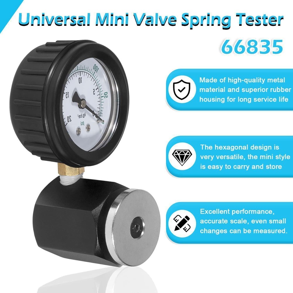 66835 Universal Mini Valve Spring Tester For 0-300LB/5LB Increments Valve Spring
